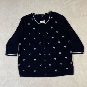Talbots Women’s sweater Size 1X navy blue